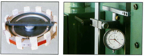 Сегментированный шлифовальный круг и индикатор контроля глубины шлифования